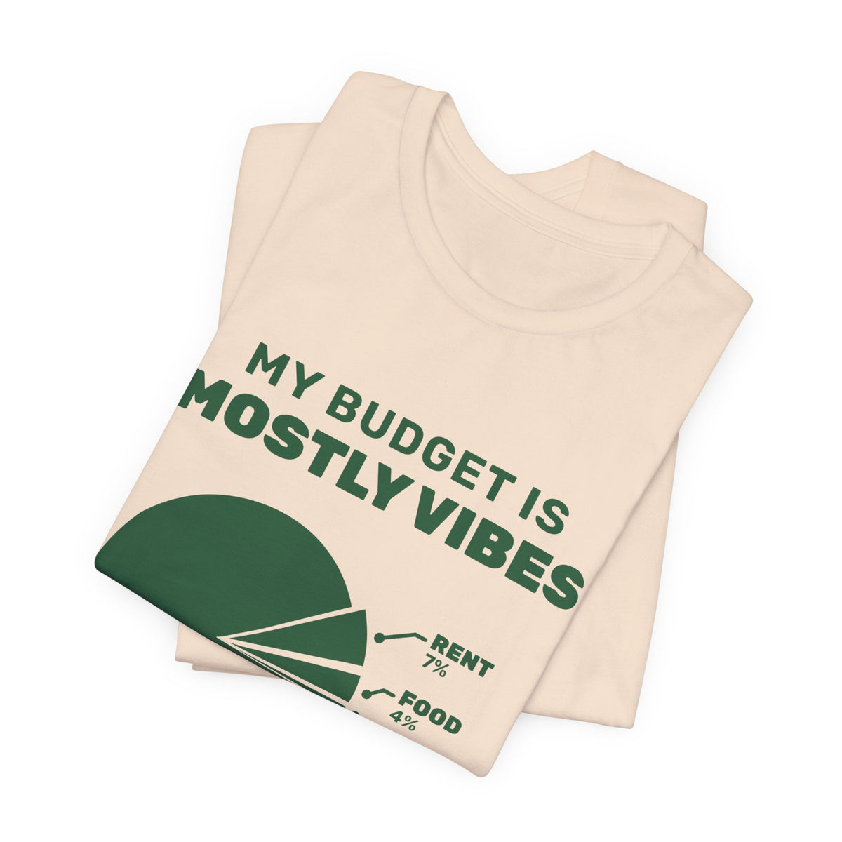 My Budget Is Mostly Vibes Tee (Forest Green Ink)