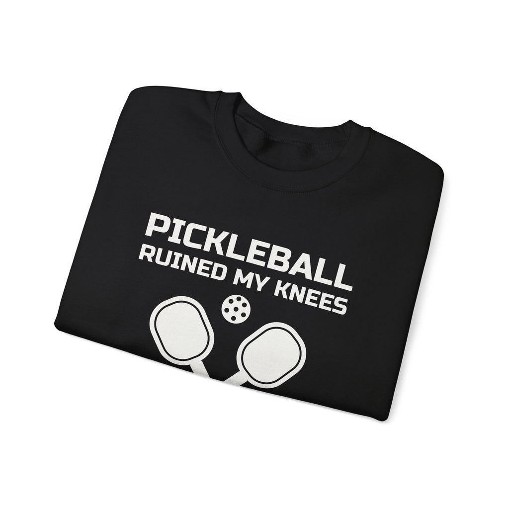 Pickleball Ruined My Knees and I'd Do It Again Crewneck Sweatshirt (Dark)