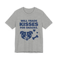 Will Trade Kisses for Snacks Tee (Navy Blue Ink)