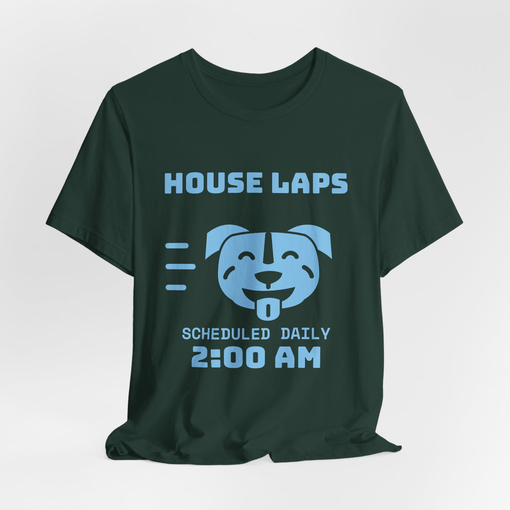 House Laps Scheduled Daily 2:00 AM Tee (Sky Blue Ink)