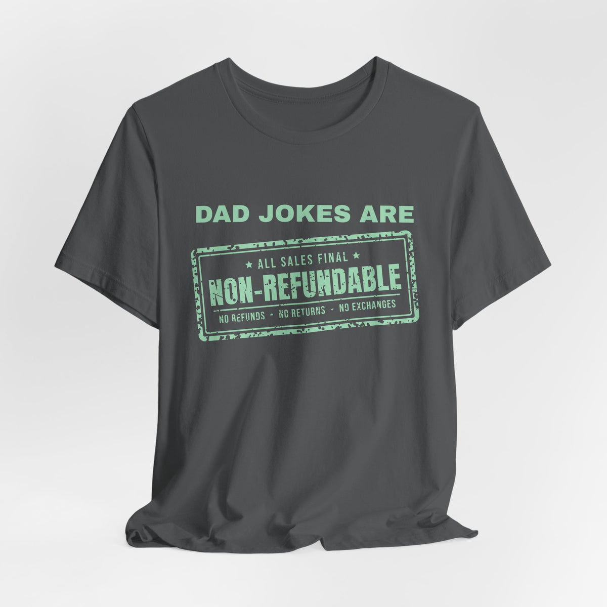 Dad Jokes Are Non-Refundable Tee (Mint Green Ink)