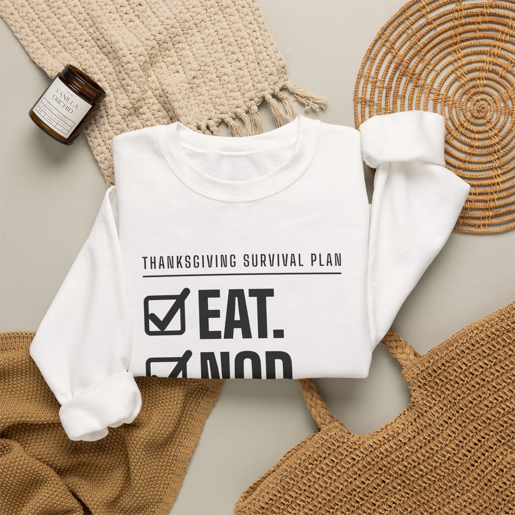 Eat. Nod. Leave. Crewneck Sweatshirt (Light)