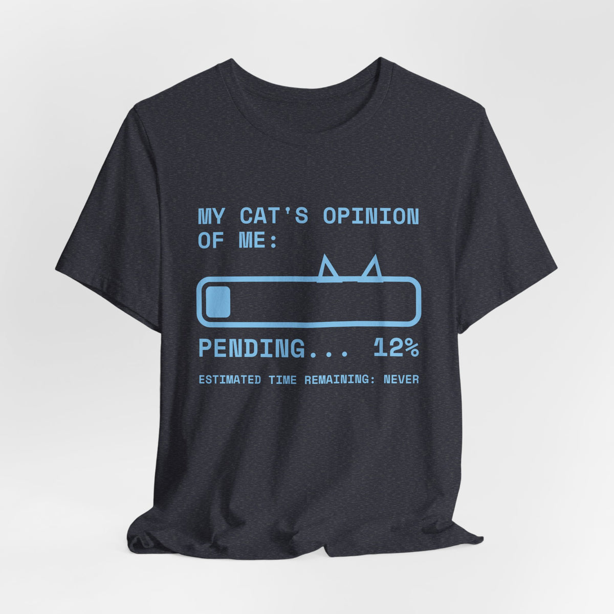 My Cat's Opinion of Me: Pending Tee (Sky Blue Ink)
