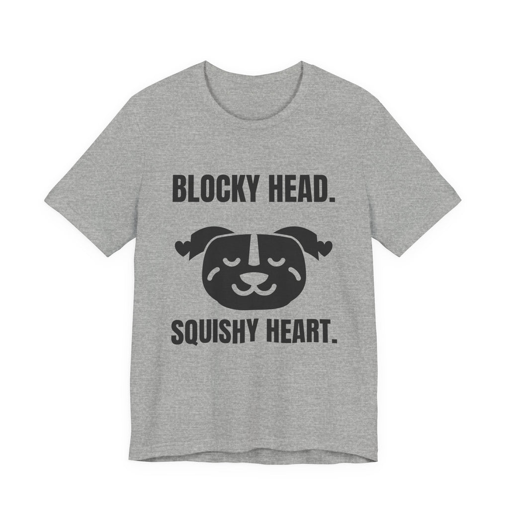 Blocky Head. Squishy Heart Tee (Light)