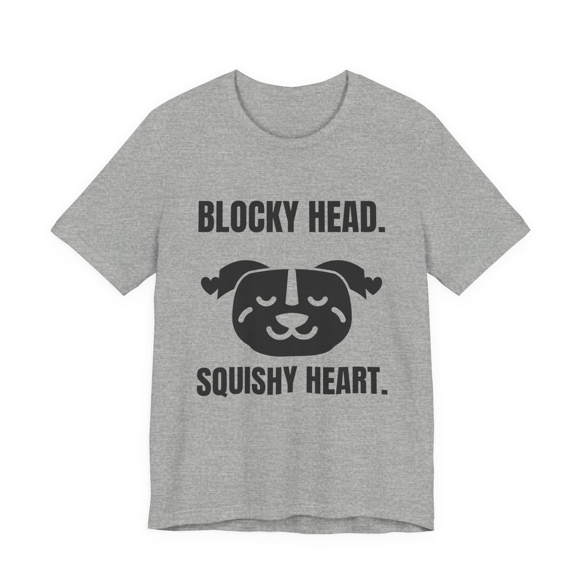 Blocky Head. Squishy Heart Tee (Light)
