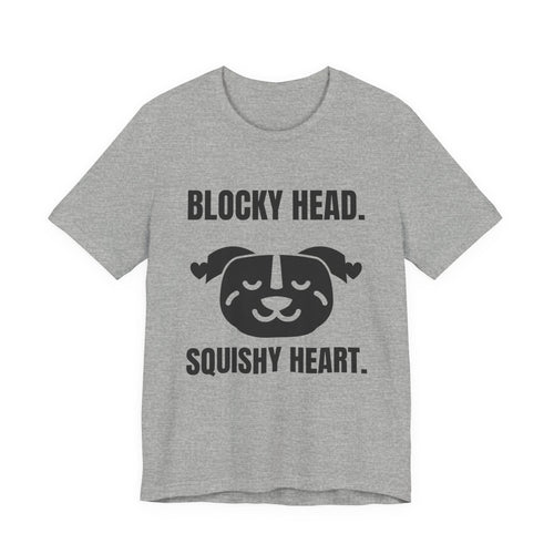 Blocky Head. Squishy Heart Tee (Light)