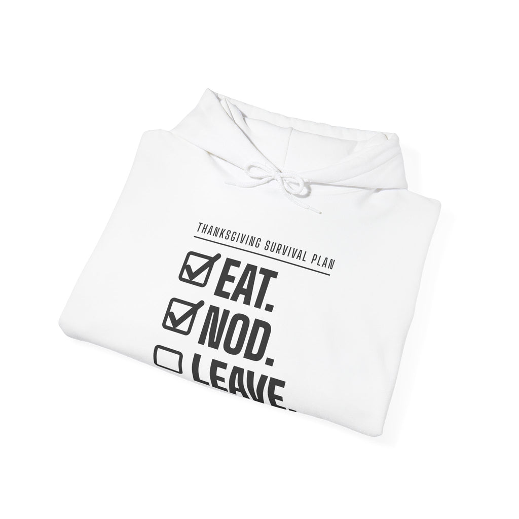 Eat. Nod. Leave. Hoodie (Light)