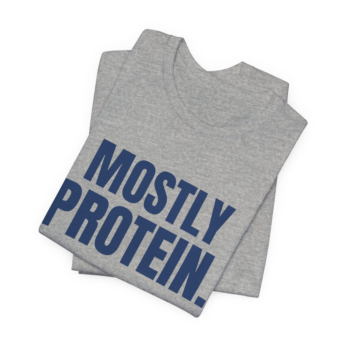 Mostly Protein Tee (Navy Blue Ink)
