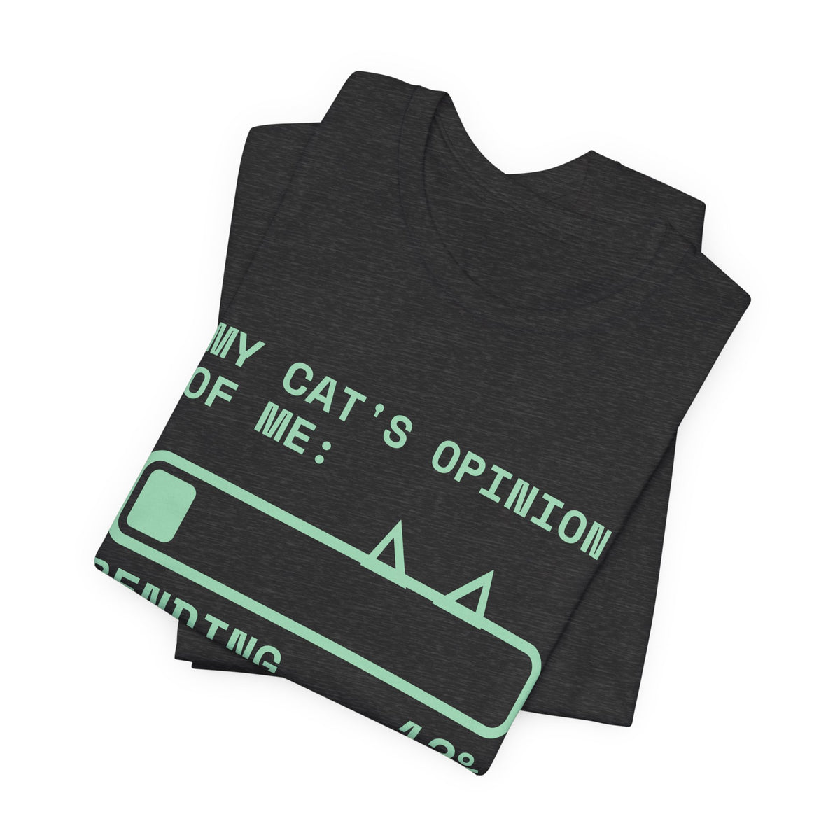 My Cat's Opinion of Me: Pending Tee (Mint Green Ink)