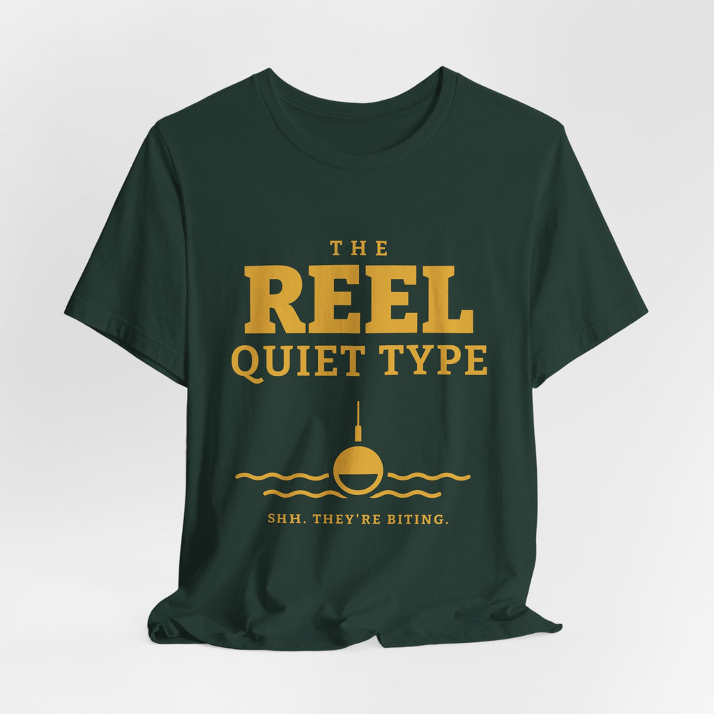 The Reel Quiet Type Tee (Gold Ink)