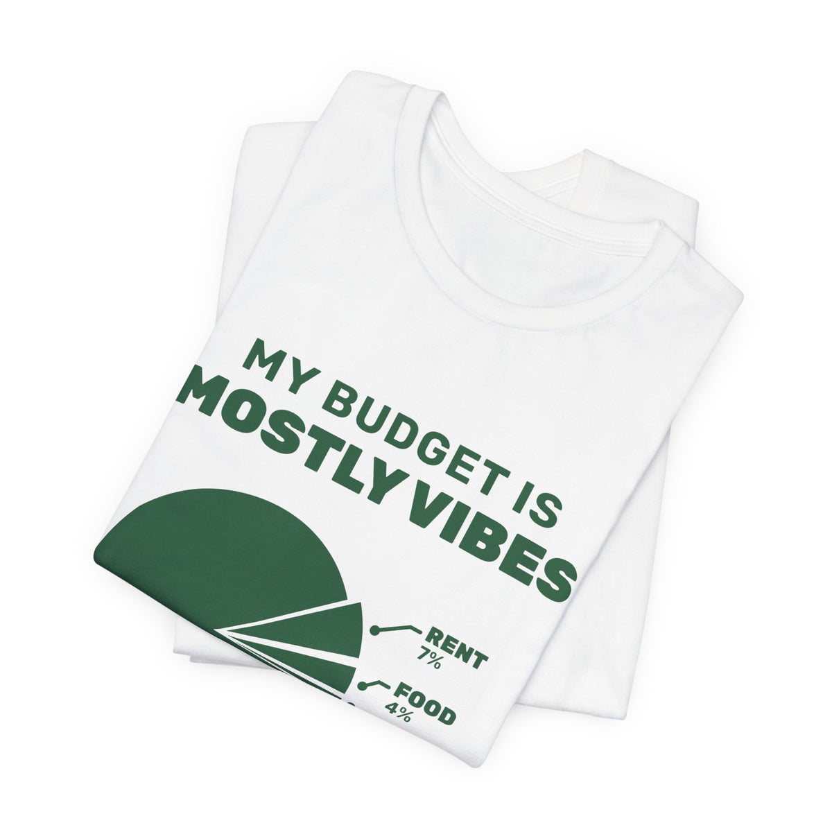My Budget Is Mostly Vibes Tee (Forest Green Ink)