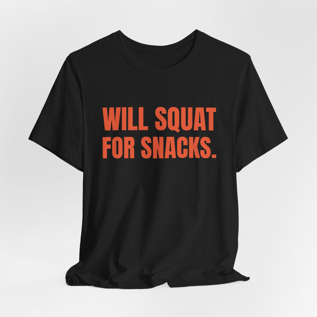 Will Squat for Snacks Tee (Orange)