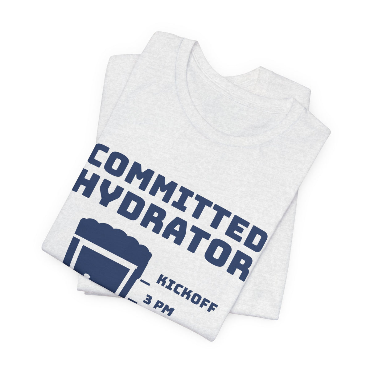 Committed Hydrator (Beer Counts) Tee (Navy Blue Ink)