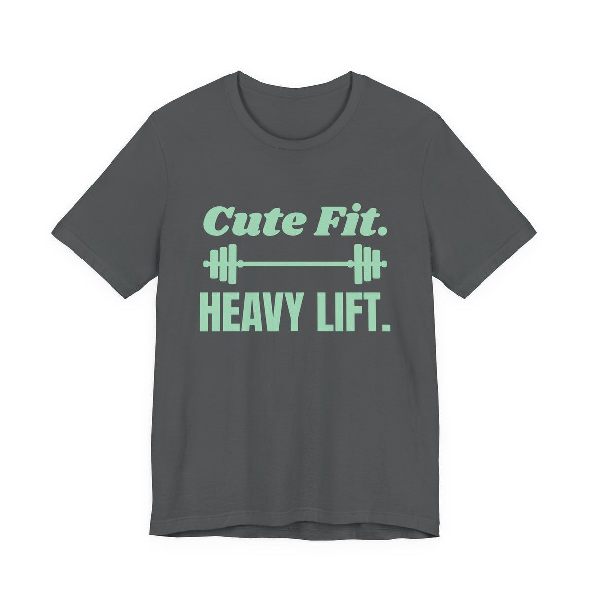 Cute Fit. Heavy Lift Tee (Mint Green Ink)
