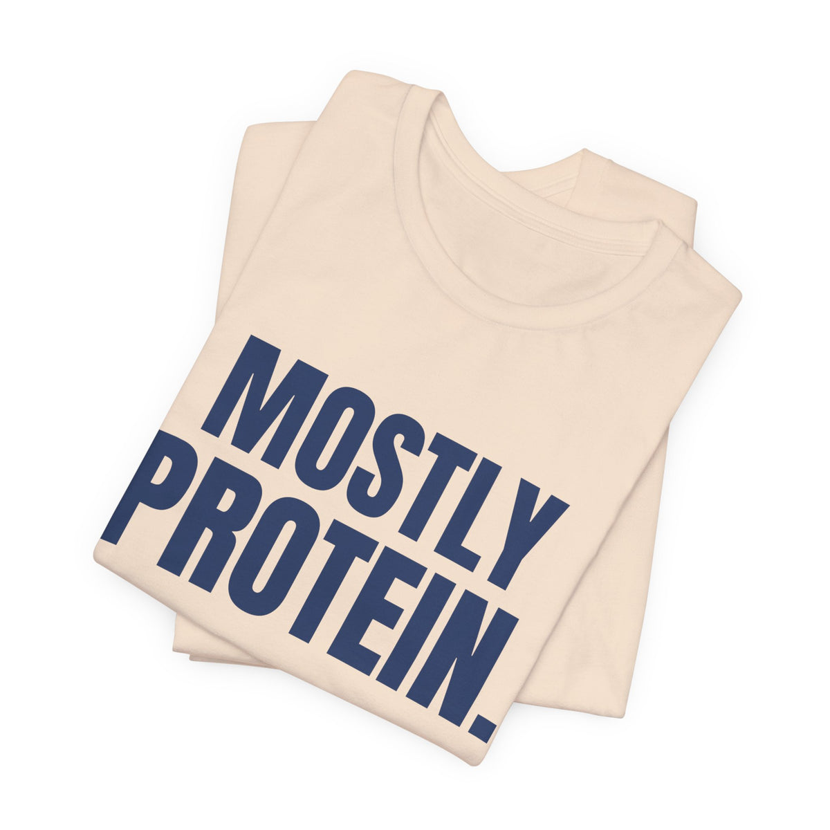 Mostly Protein Tee (Navy Blue Ink)