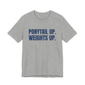 Ponytail Up. Weights Up Tee (Navy Blue Ink)