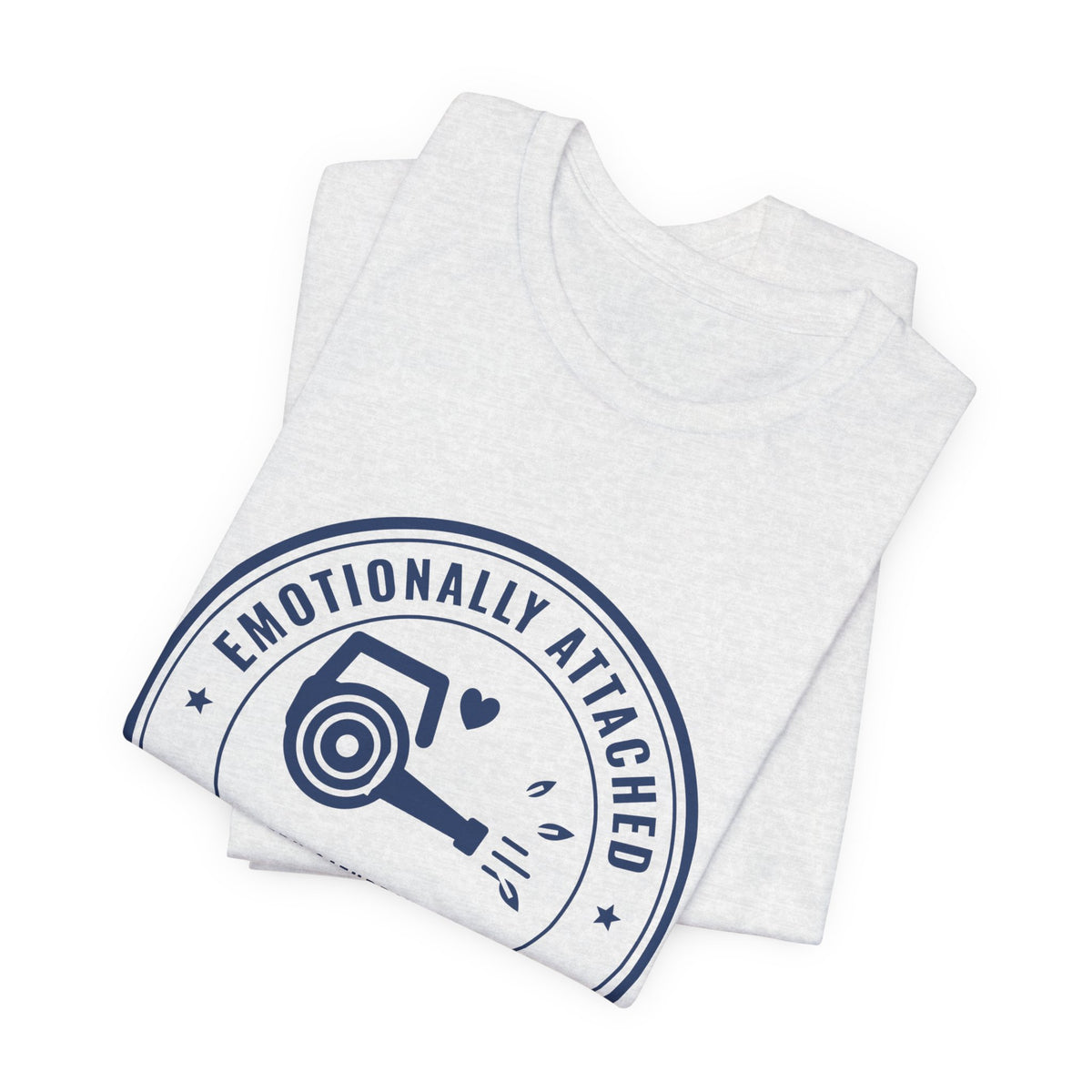 Emotionally Attached to My Leaf Blower Tee (Navy Blue Ink)
