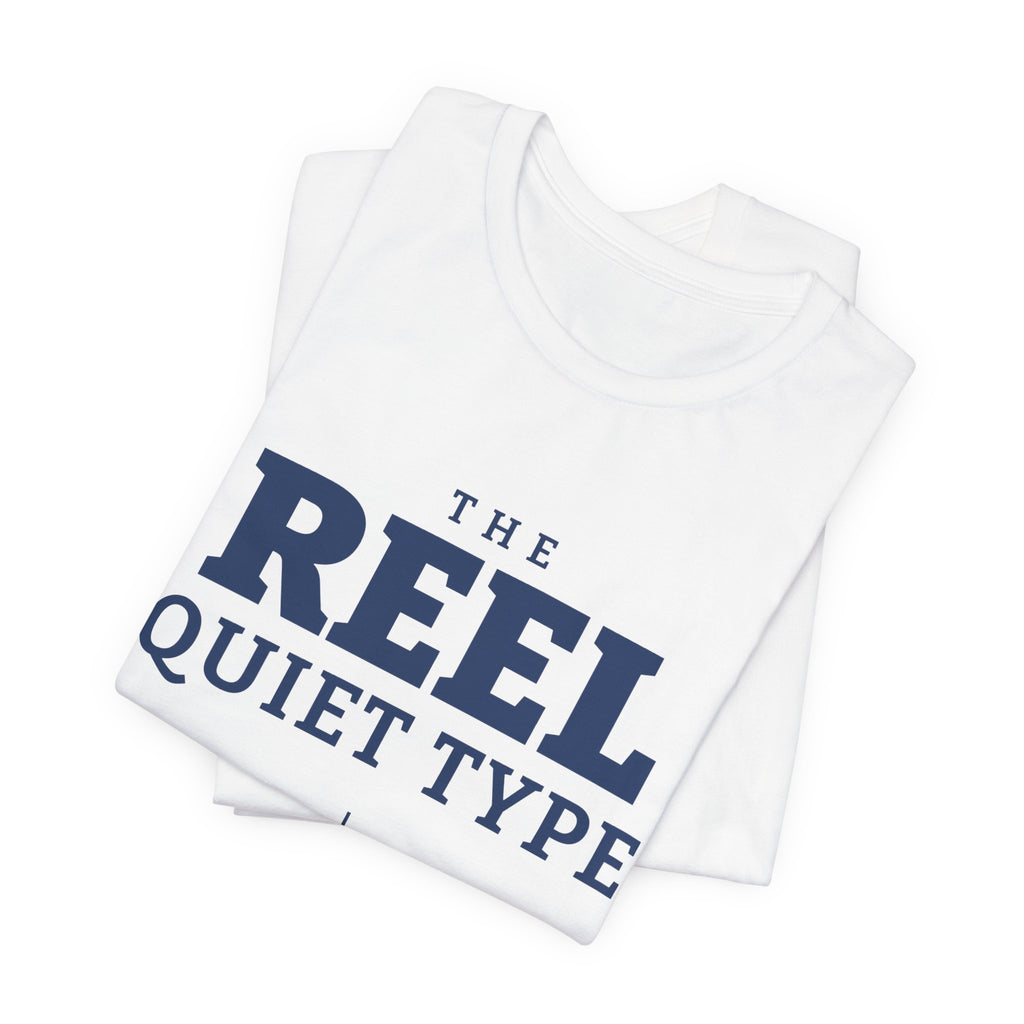 The Reel Quiet Type Tee (Navy Blue Ink)