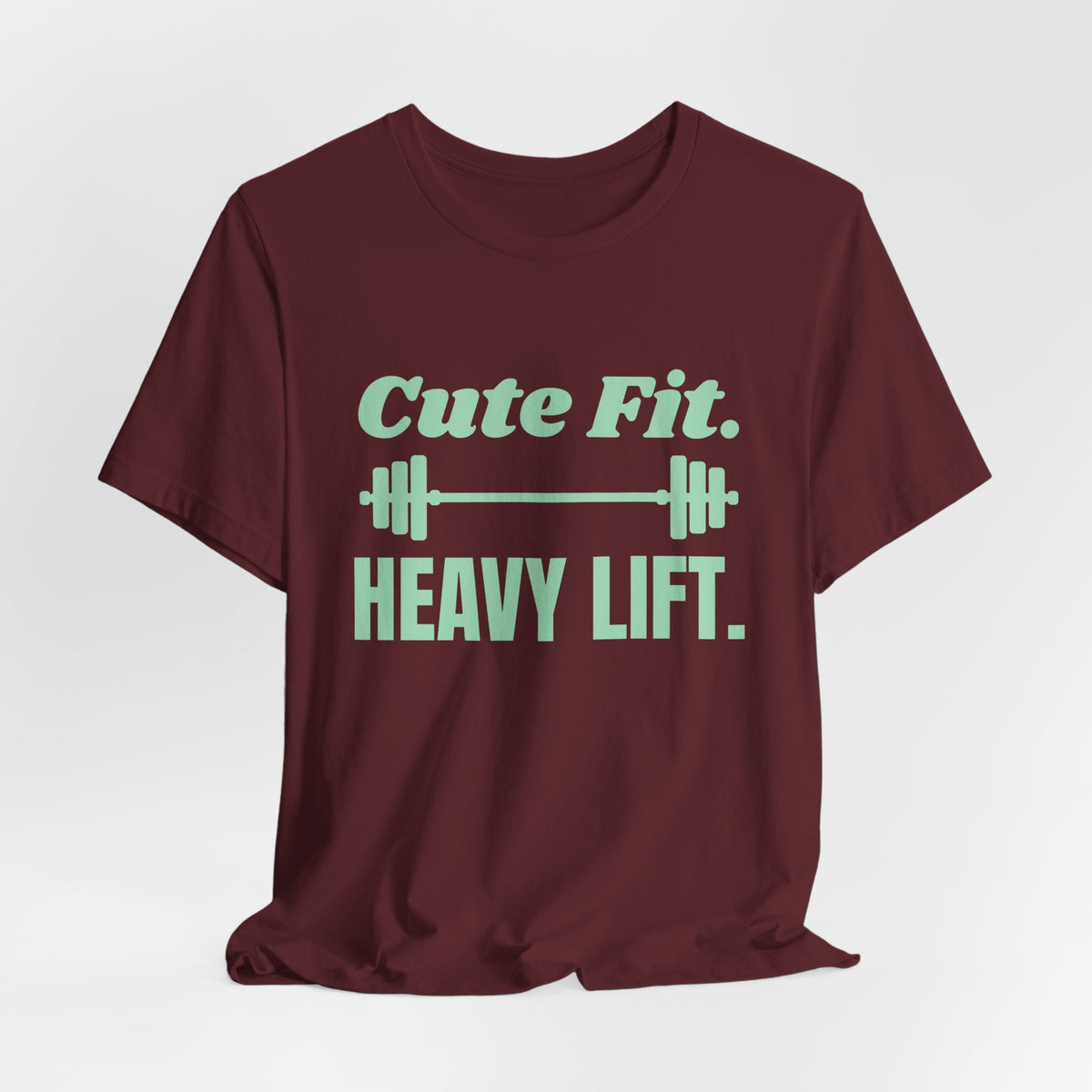 Cute Fit. Heavy Lift Tee (Mint Green Ink)