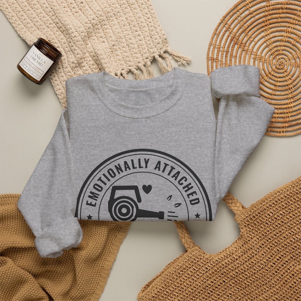 Emotionally Attached to My Leaf Blower Crewneck Sweatshirt (Light)