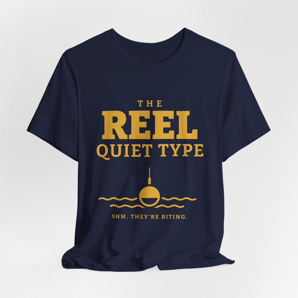 The Reel Quiet Type Tee (Gold Ink)