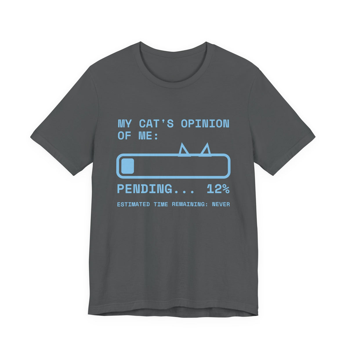 My Cat's Opinion of Me: Pending Tee (Sky Blue Ink)
