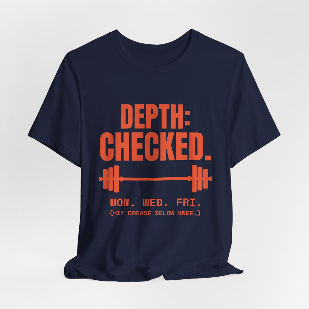 Depth: Checked Tee (Orange)