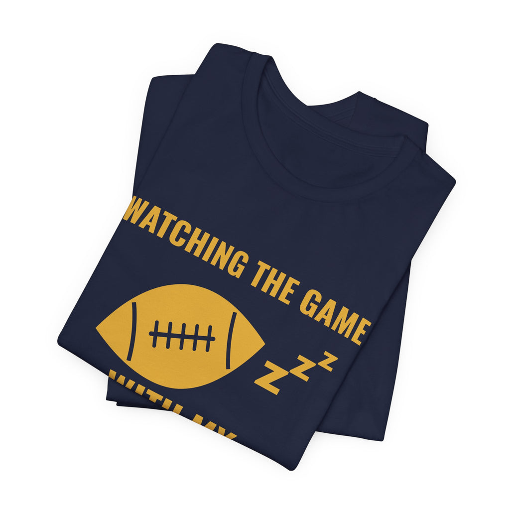 Watching the Game With My Eyes Closed Tee (Gold)