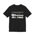 My Fishing Stories Are 40% True Tee (Dark)