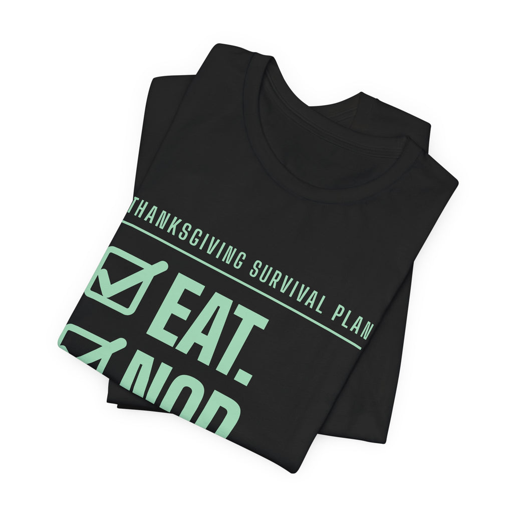 Eat. Nod. Leave. Tee (Mint Green Ink)
