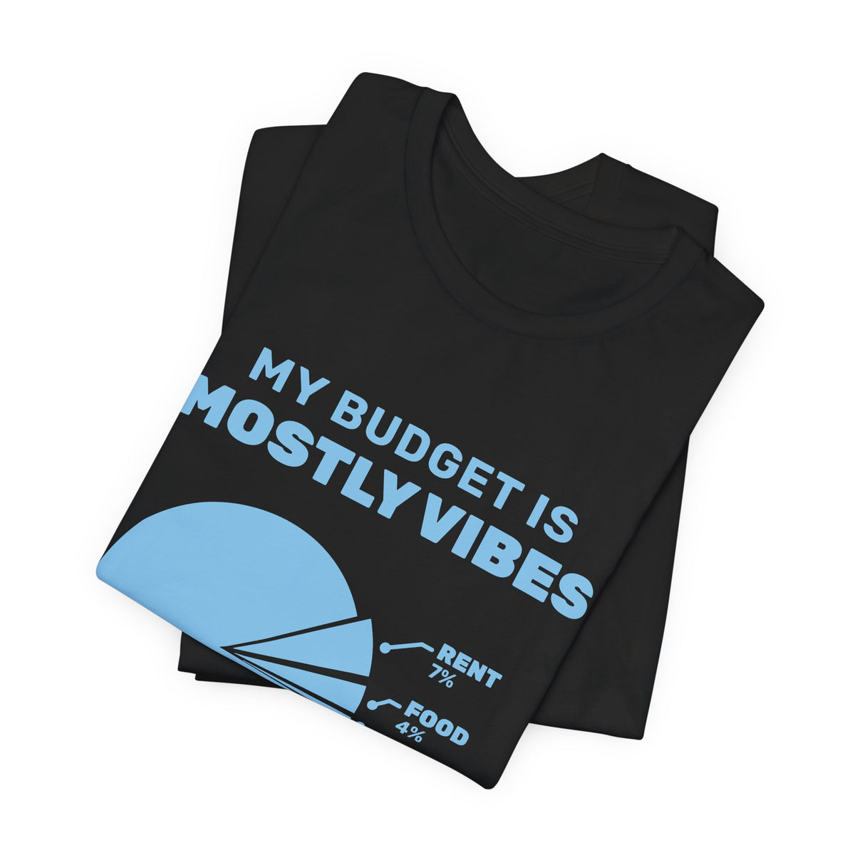 My Budget Is Mostly Vibes Tee (Sky Blue Ink)