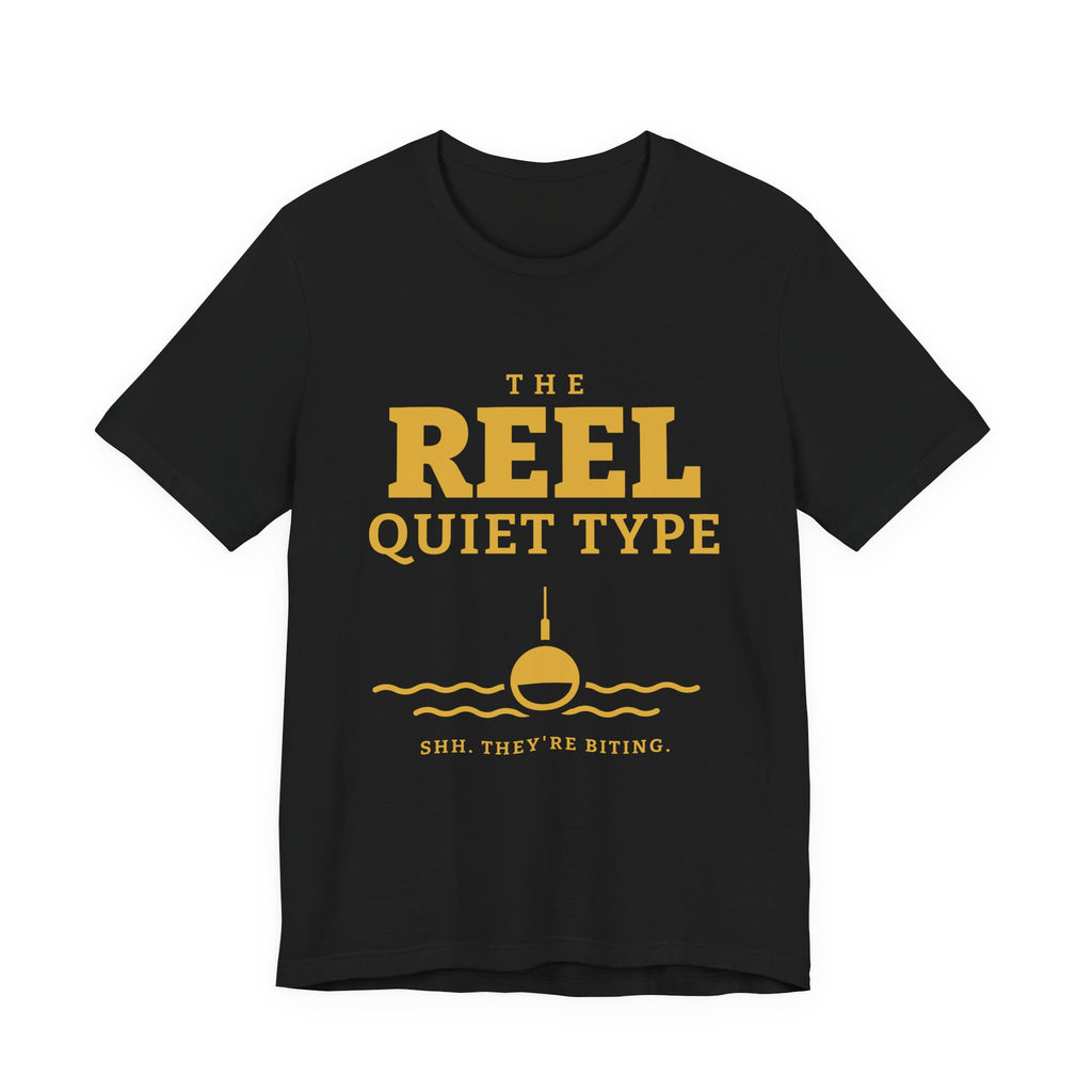 The Reel Quiet Type Tee (Gold Ink)