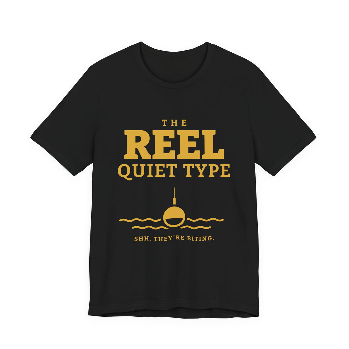 The Reel Quiet Type Tee (Gold Ink)
