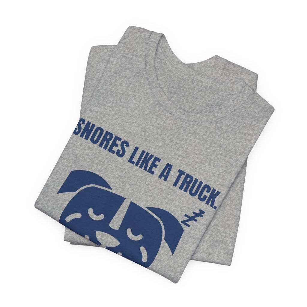 Snores Like a Truck Tee (Navy Blue Ink)