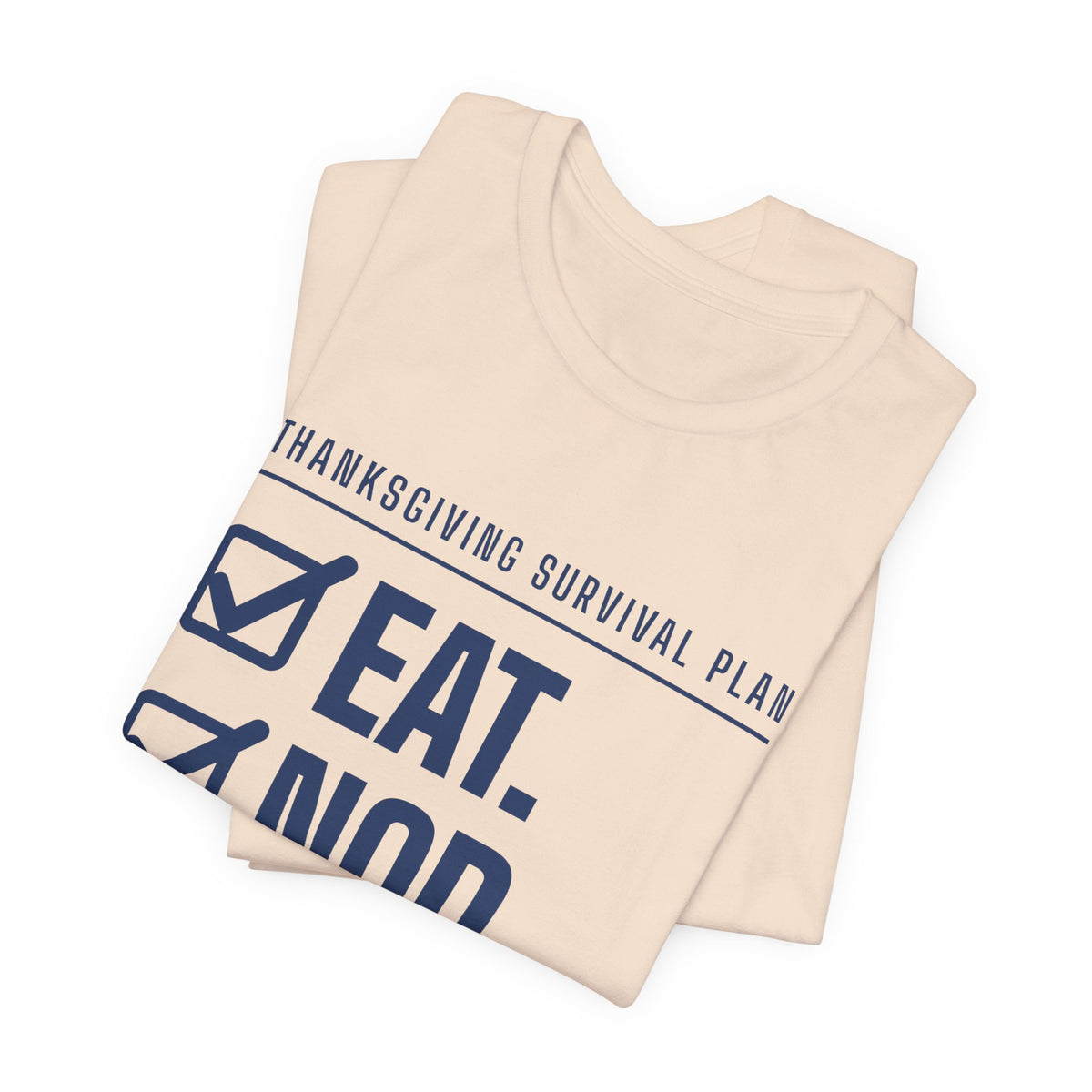 Eat. Nod. Leave. Tee (Navy Blue Ink)