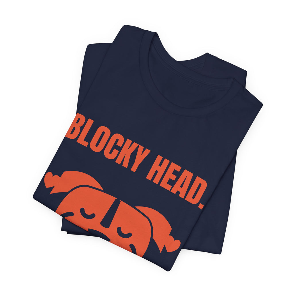 Blocky Head. Squishy Heart Tee (Orange)