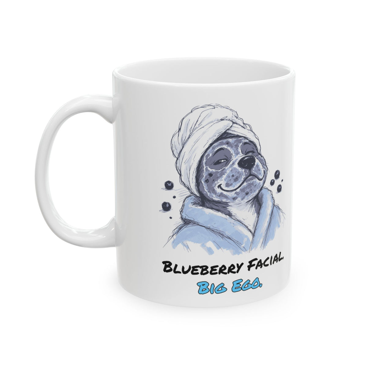 Blueberry Facial. Big Ego. Mug