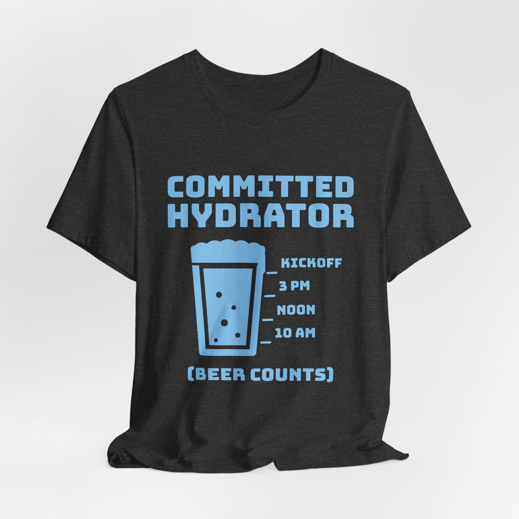 Committed Hydrator (Beer Counts) Tee (Sky Blue Ink)
