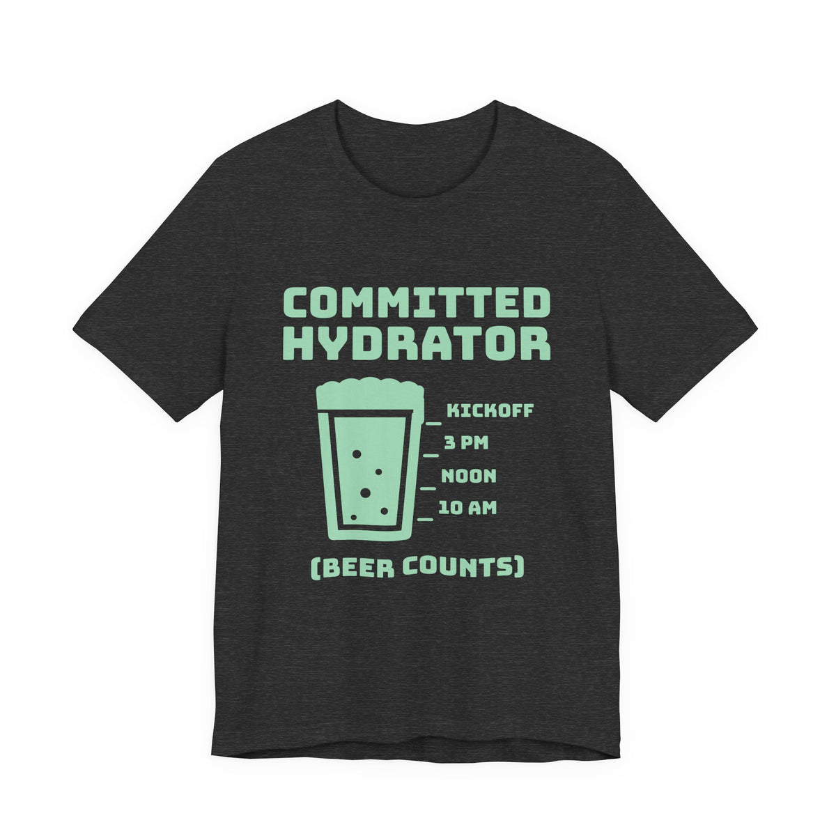 Committed Hydrator (Beer Counts) Tee (Mint Green Ink)