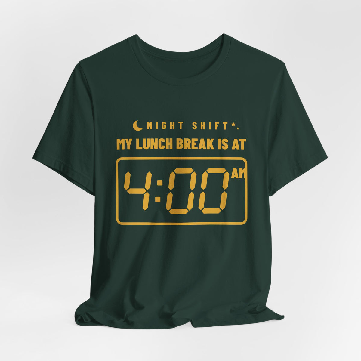 My Lunch Break Is at 4 AM Tee (Gold Ink)