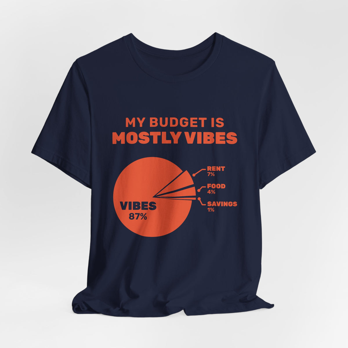 My Budget Is Mostly Vibes Tee (Orange Ink)