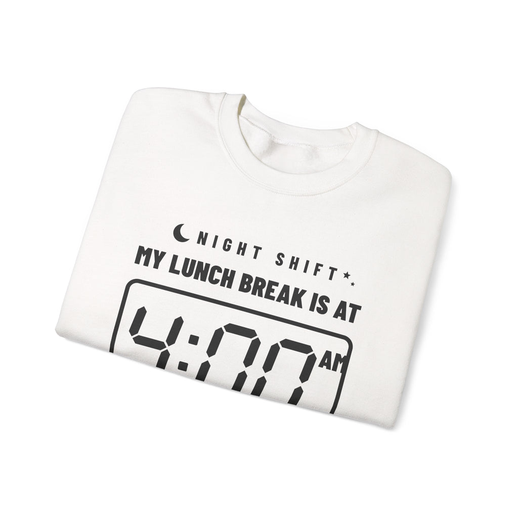 My Lunch Break Is at 4 AM Crewneck Sweatshirt (Light)