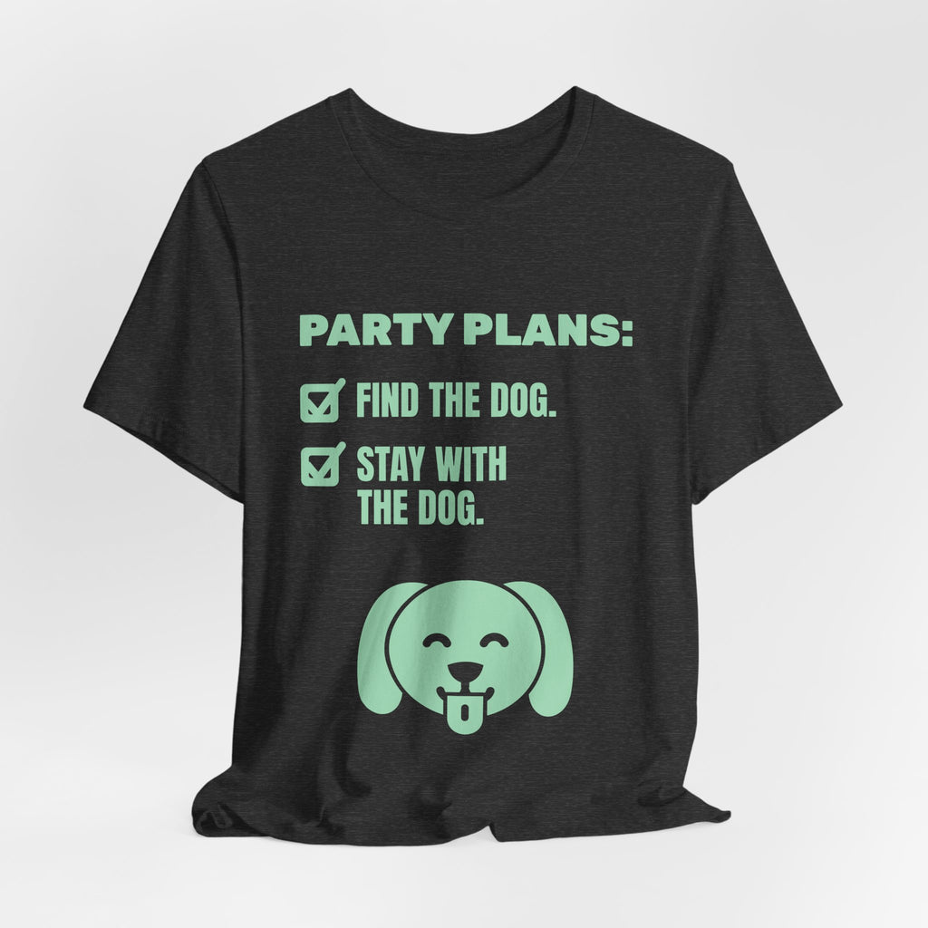 Party Plans: Find the Dog Tee (Mint Green Ink)