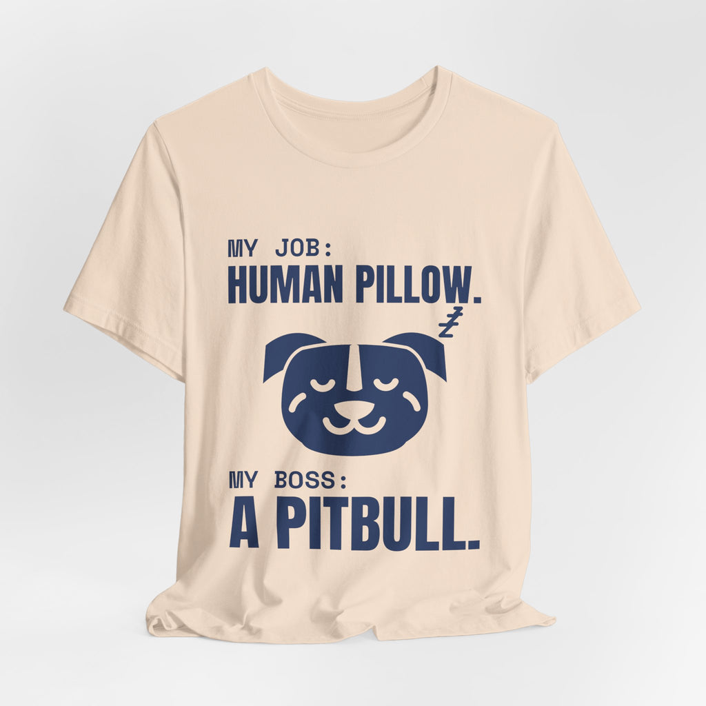 My Job: Human Pillow Tee (Navy Blue Ink)
