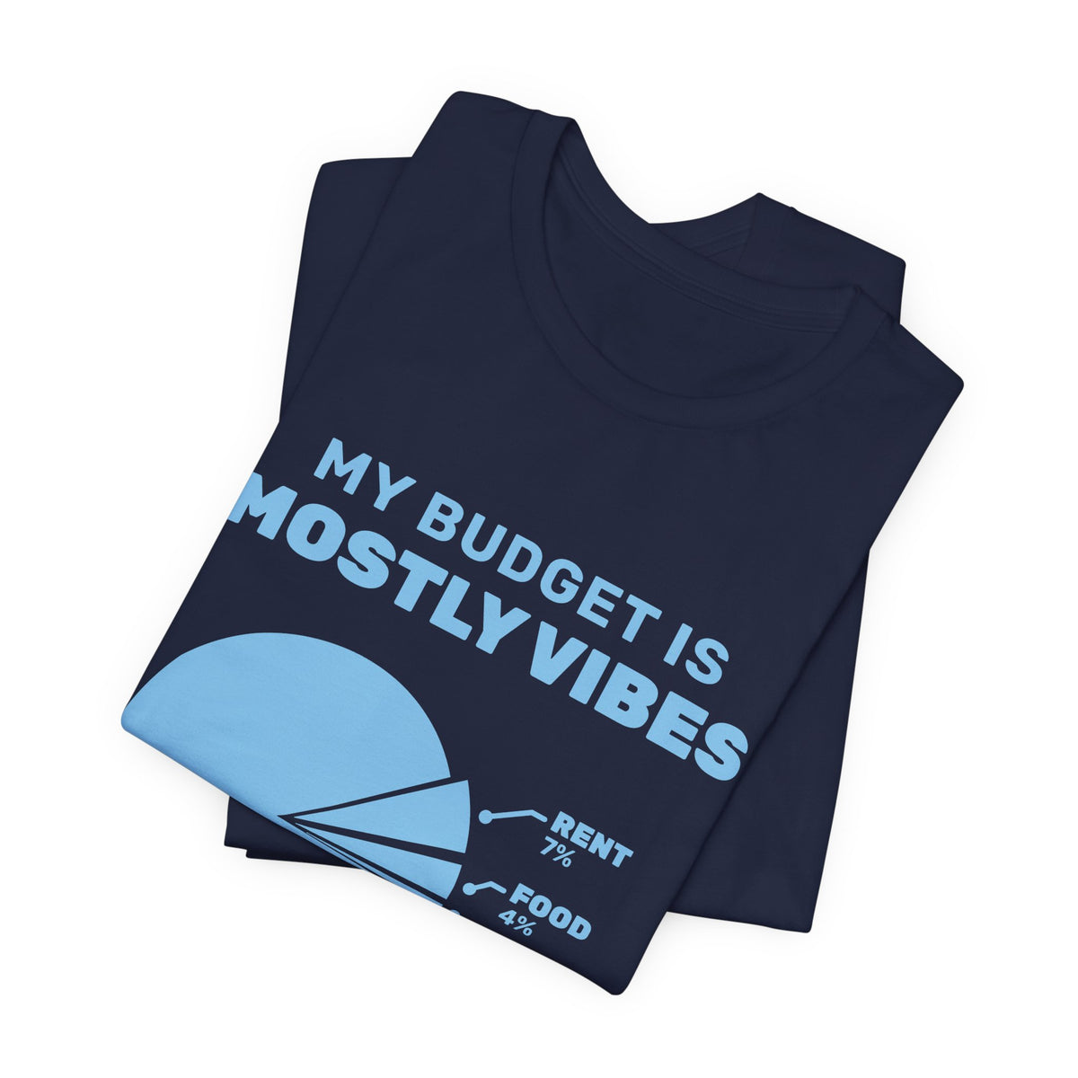 My Budget Is Mostly Vibes Tee (Sky Blue Ink)