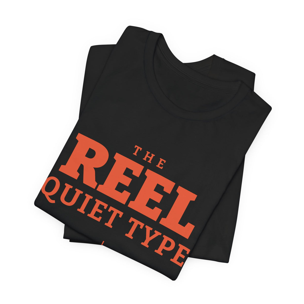 The Reel Quiet Type Tee (Orange Ink)