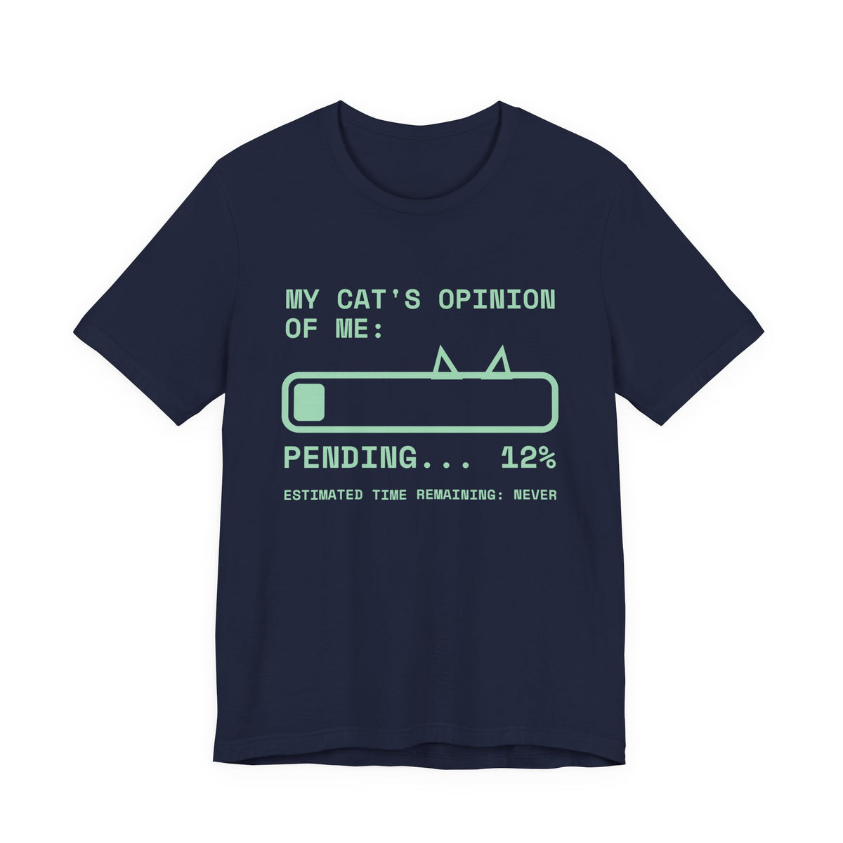 My Cat's Opinion of Me: Pending Tee (Mint Green Ink)