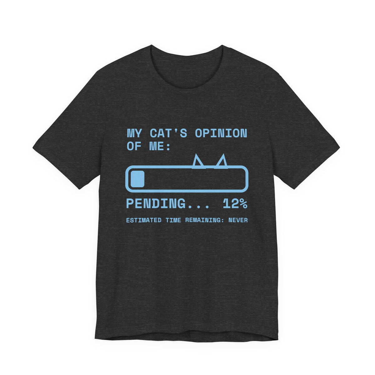 My Cat's Opinion of Me: Pending Tee (Sky Blue Ink)