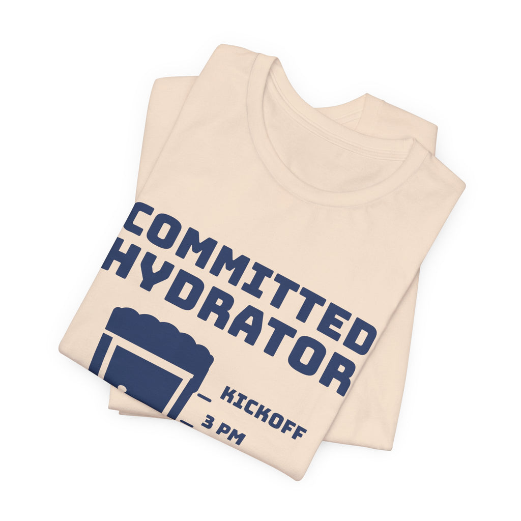 Committed Hydrator (Beer Counts) Tee (Navy Blue Ink)