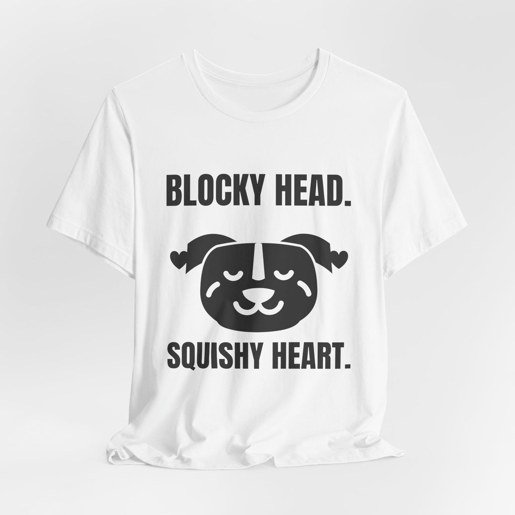 Blocky Head. Squishy Heart Tee (Light)